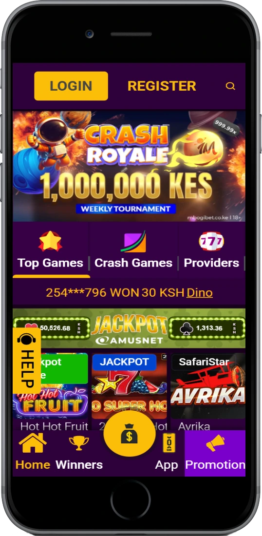 MbogiBet Kenya mobile app on smartphone
